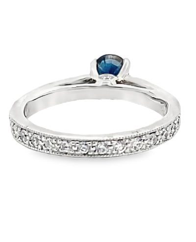 Platinum Scott Kay Sapphire & Diamond Ring