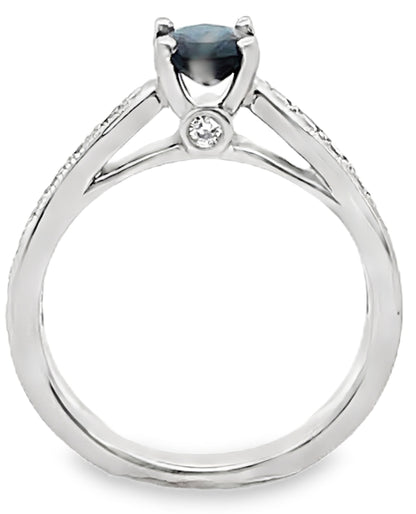 Platinum Scott Kay Sapphire & Diamond Ring