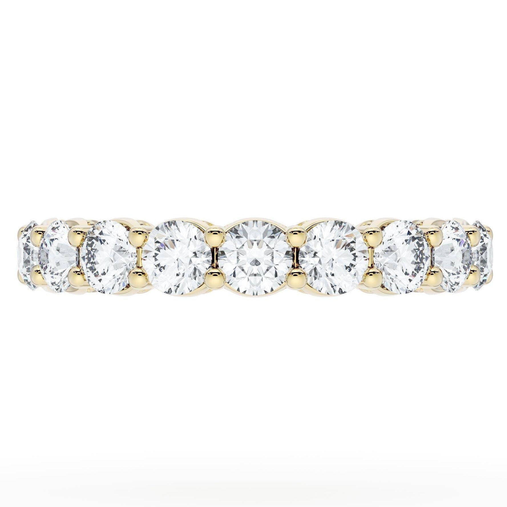 Tacori 415 Founder's Collection 14K Yellow Gold, Half Way Around Band Ring with 1.30 Carats Round Natural Diamonds
