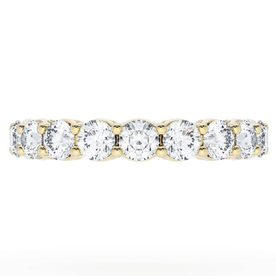 Tacori 415 Founder's Collection 14K Yellow Gold, Half Way Around Band Ring with 1.30 Carats Round Natural Diamonds