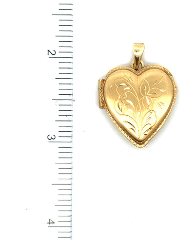 14K Yellow Gold Locket Pendant