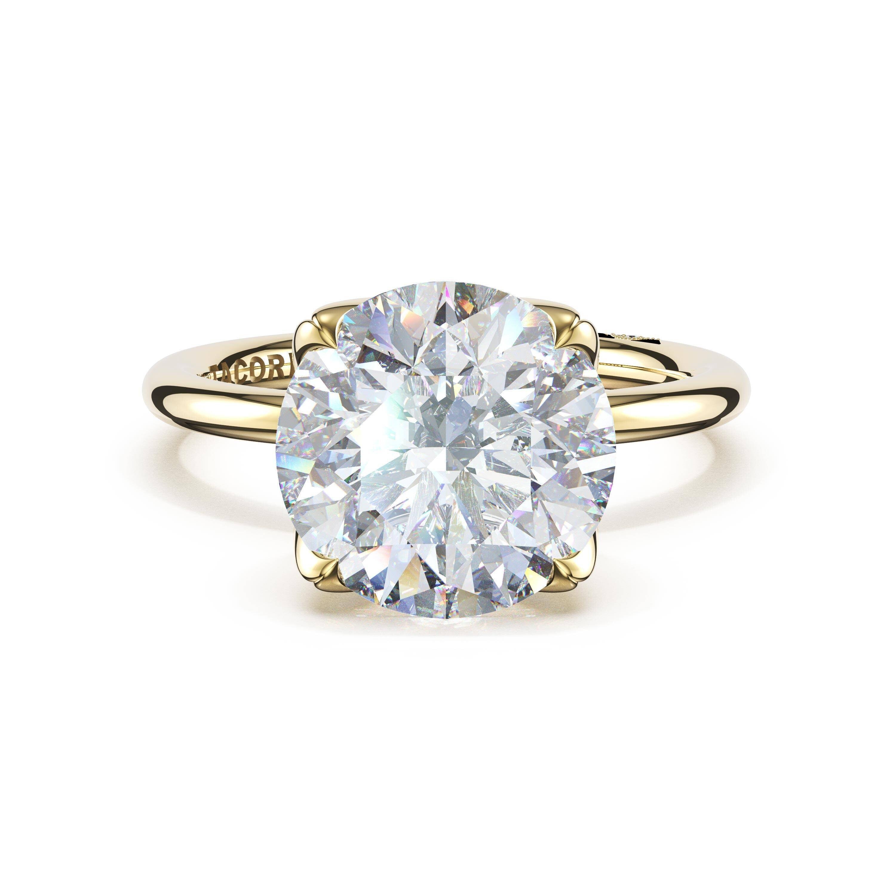 Tacori 445 RD 10 FY Sculpted Crescent, Round Sculpted Petal-Prong Solitaire Setting in 14K Yellow Gold