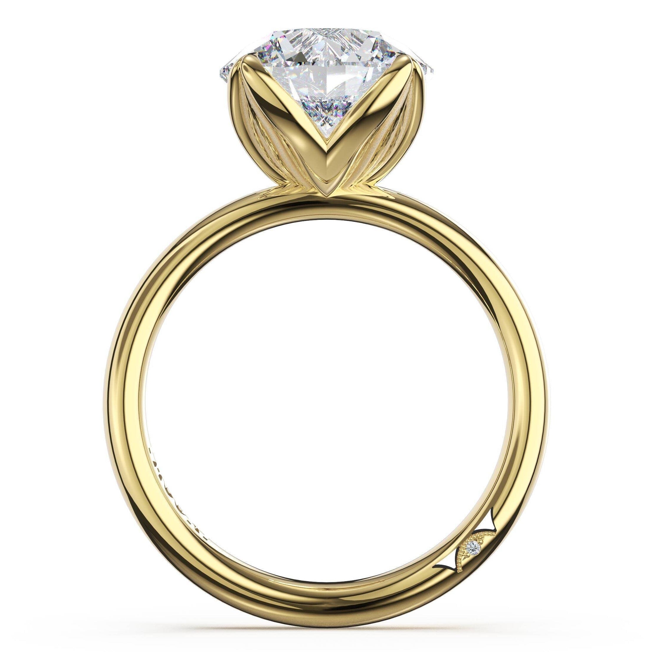 Tacori 445 RD 10 FY Sculpted Crescent, Round Sculpted Petal-Prong Solitaire Setting in 14K Yellow Gold