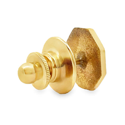 14K Yellow Gold Octagonal Tie Tack - 1.90 Grams