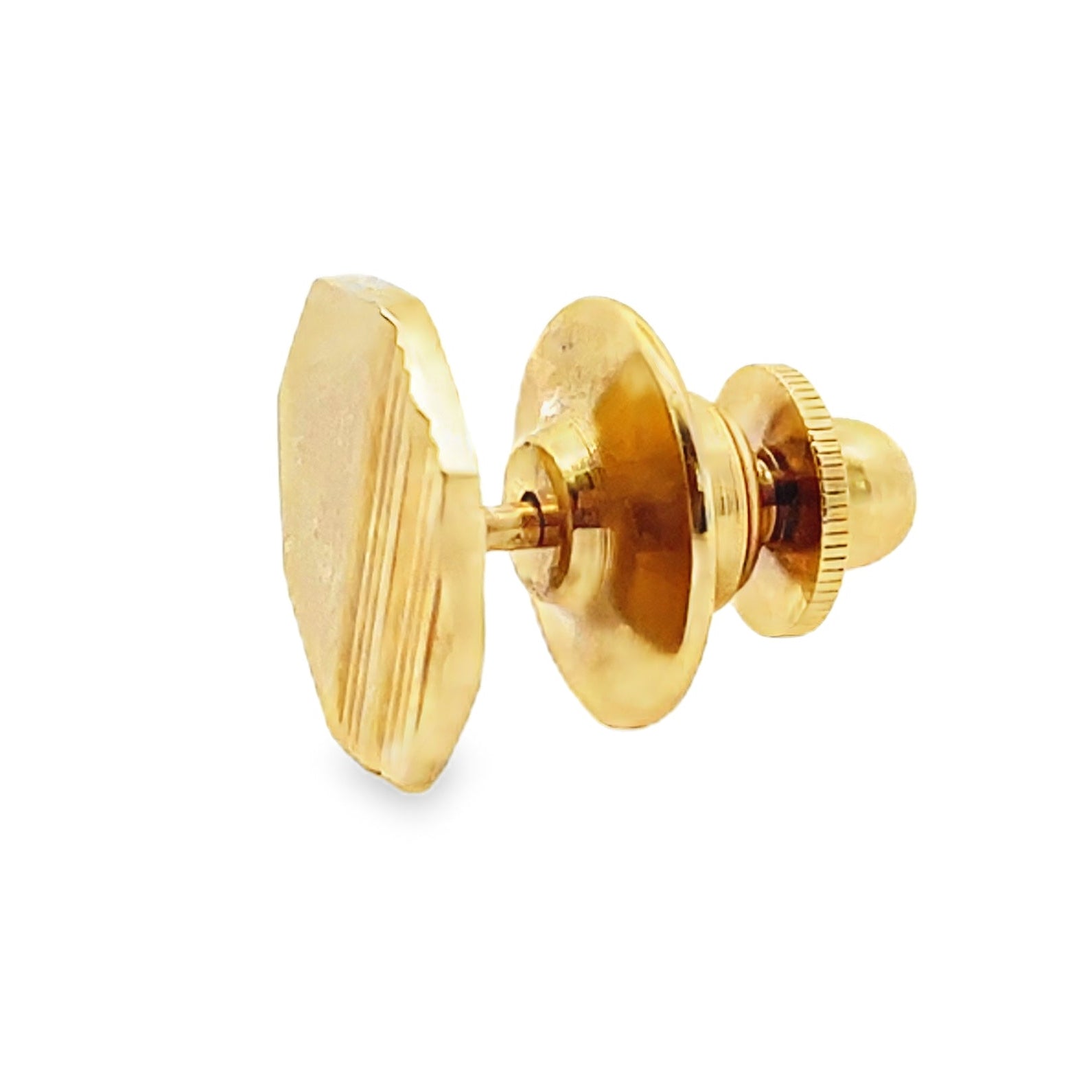 14K Yellow Gold Octagonal Tie Tack - 1.90 Grams