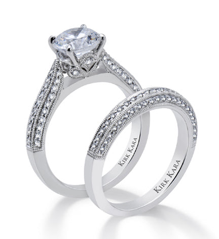 Kirk Kara SS6947A-B1 "Carmella" Hand Engraved Wedding Band