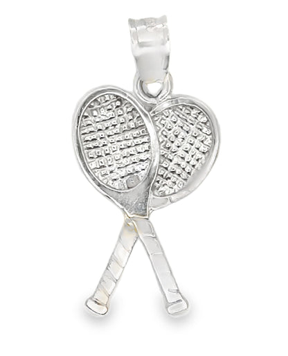 14K White Gold Tennis Charm