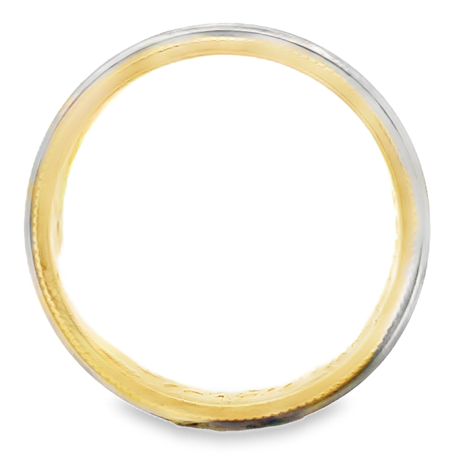 Platinum & 18K Yellow Gold Wedding Band, Size 6.25