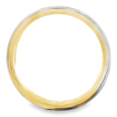 Platinum & 18K Yellow Gold Wedding Band, Size 6.25
