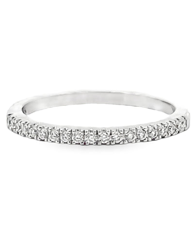 Kirk Kara K1020D-B Stella 18K White Gold Diamond Band 0.16 Carats