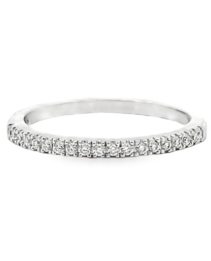 Kirk Kara K1020D-B Stella 18K White Gold Diamond Band 0.16 Carats