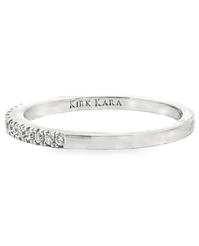 Kirk Kara K1020D-B Stella 18K White Gold Diamond Band 0.16 Carats