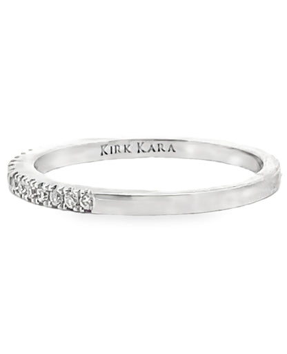 Kirk Kara K1020D-B Stella 18K White Gold Diamond Band 0.16 Carats