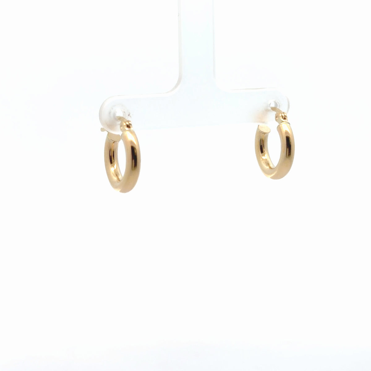 14K yellow gold hoop earrings - 1.40 grams