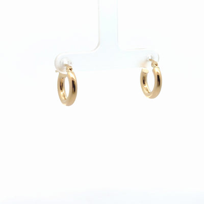 14K yellow gold hoop earrings - 1.40 grams