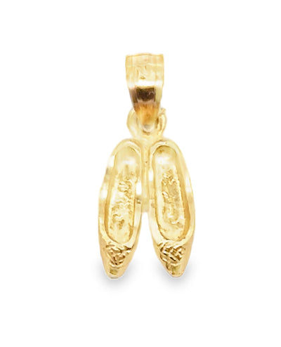 14K Yellow Gold Ballerina Slippers Charm
