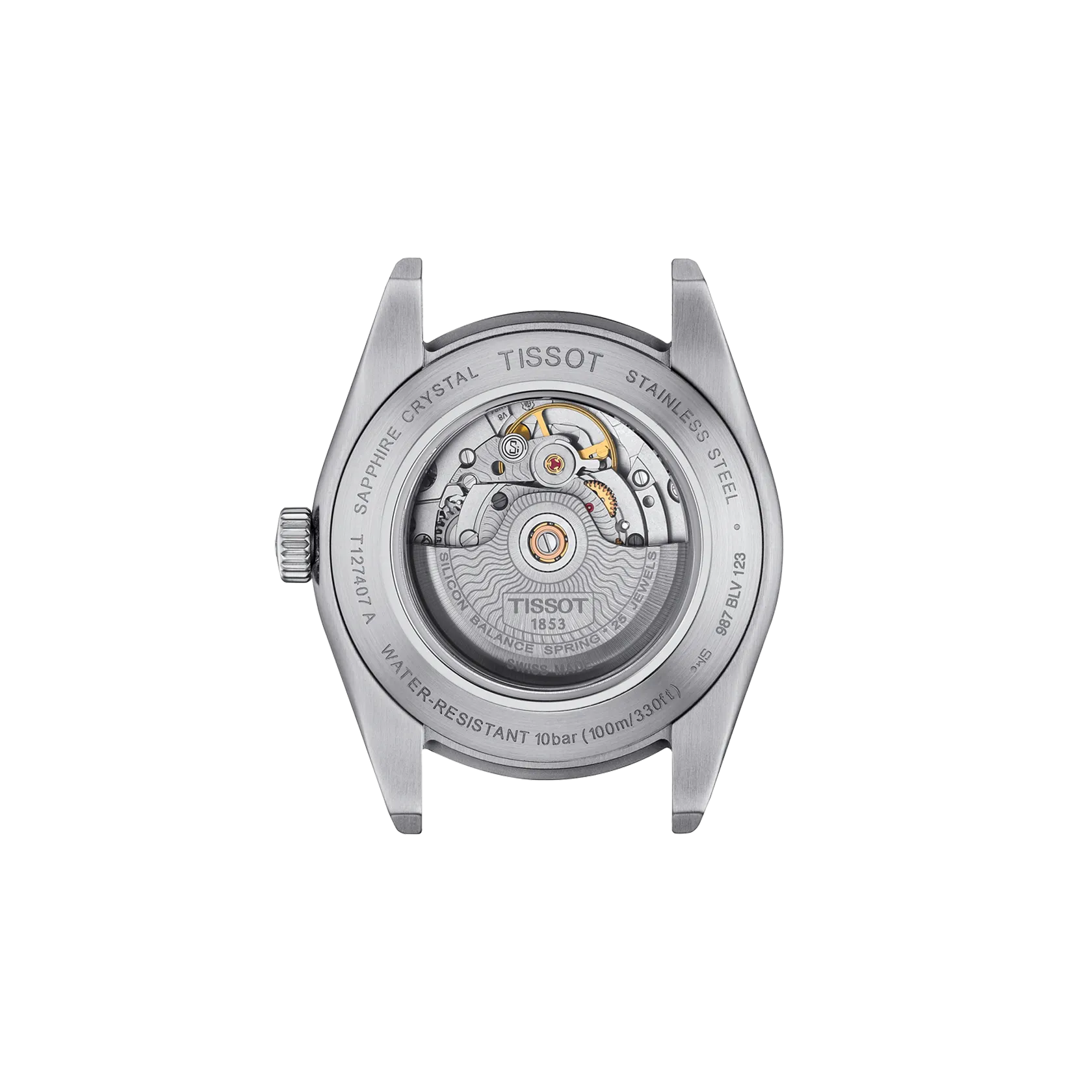 Tissot T127.407.11.041.00 Gentleman Powermatic 80 Silicium 40mm Watch with Blue Dial