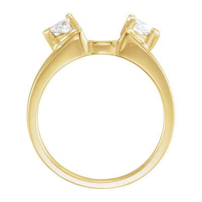 14K Yellow Gold 0.20 Carat Lab Grown Diamond Wrap-Style Enhancer Ring