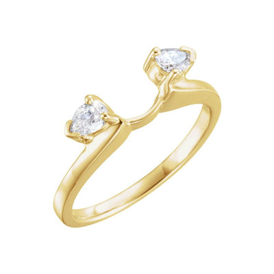 14K Yellow Gold 0.20 Carat Lab Grown Diamond Wrap-Style Enhancer Ring