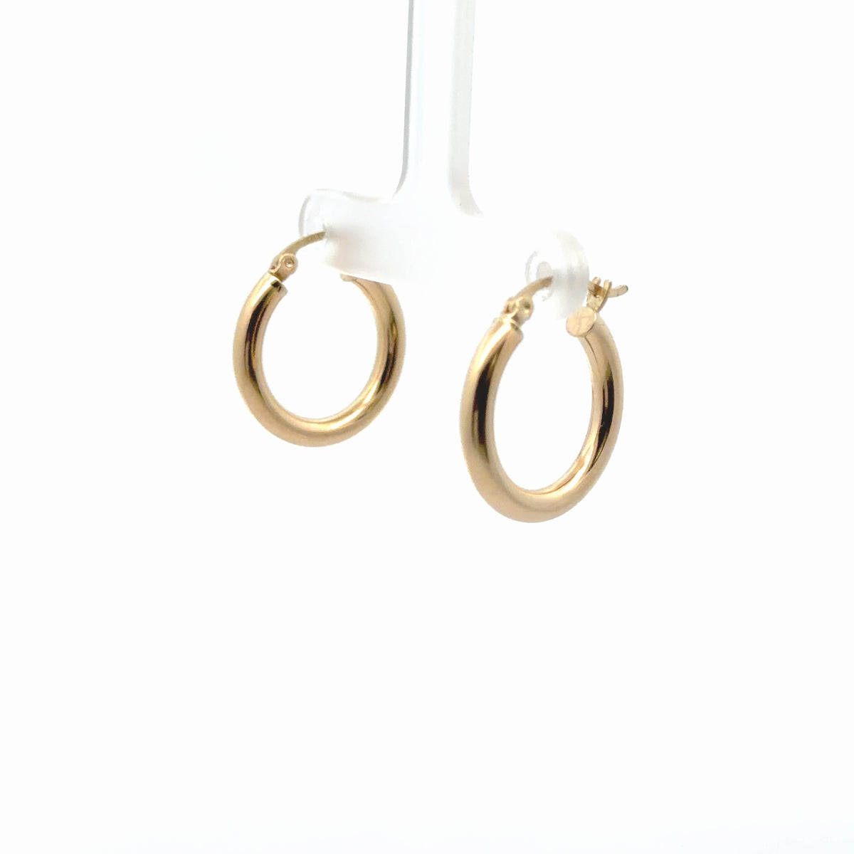 14K yellow gold hoop earrings - 1.90 grams