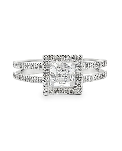Simon G. 18K White Gold Diamond Ring