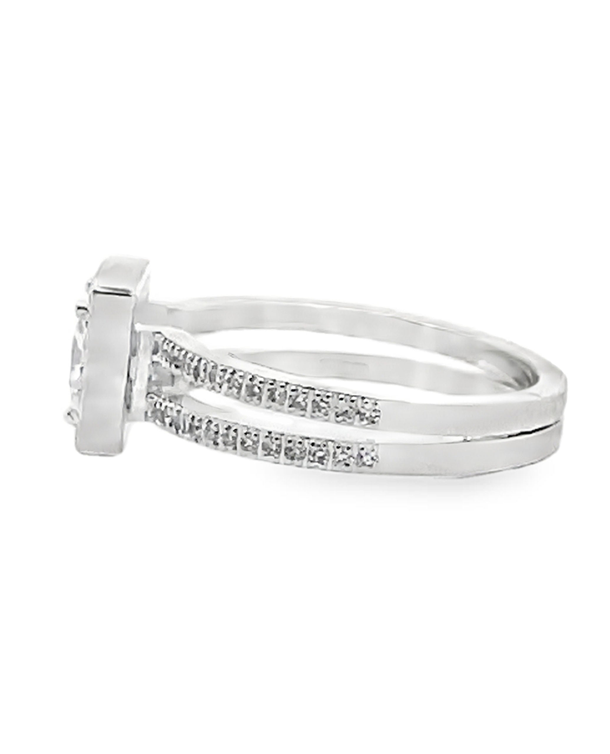 Simon G. 18K White Gold Diamond Ring