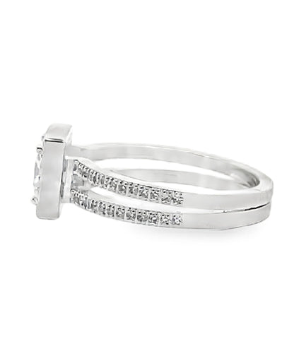 Simon G. 18K White Gold Diamond Ring