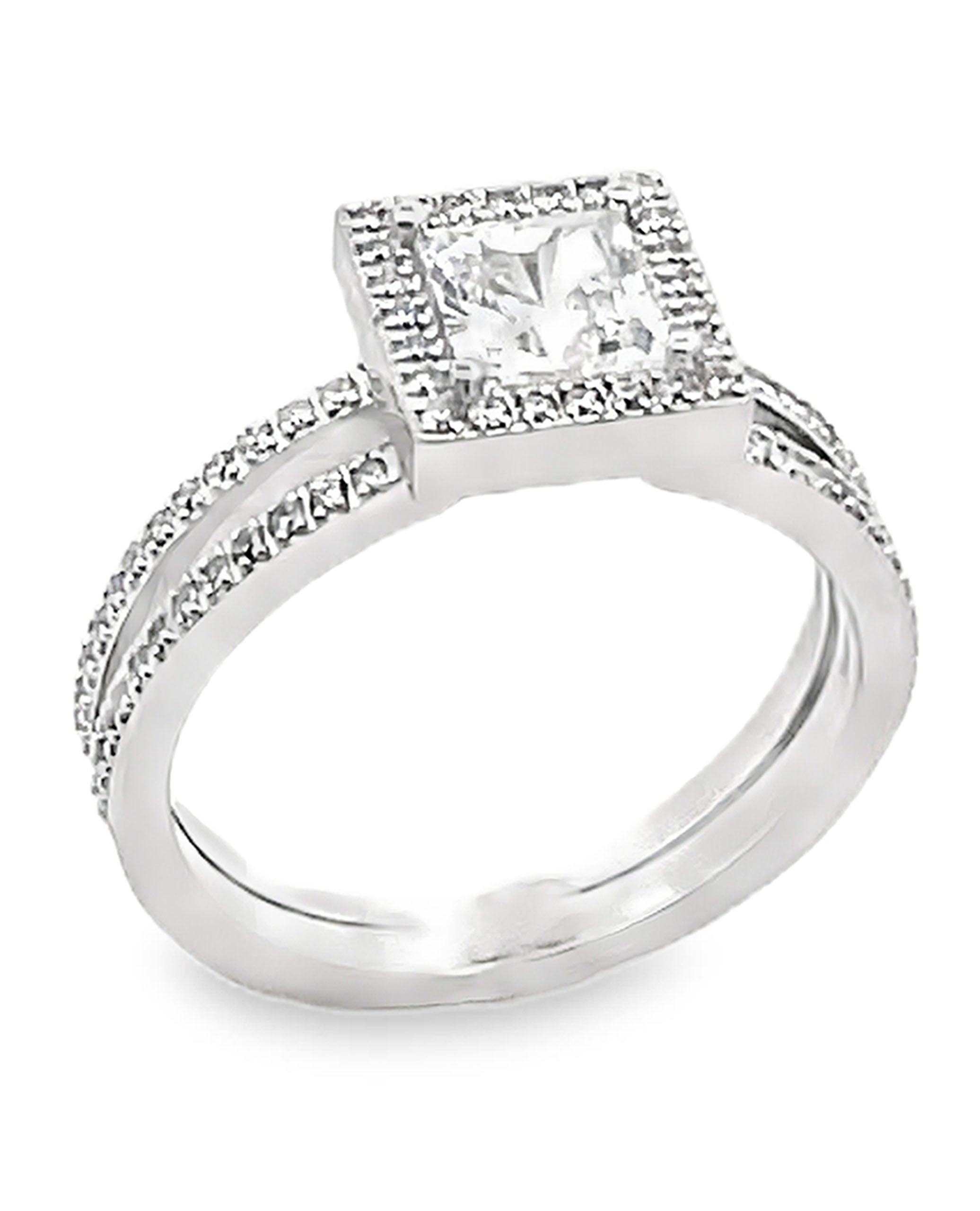 Simon G. 18K White Gold Diamond Ring