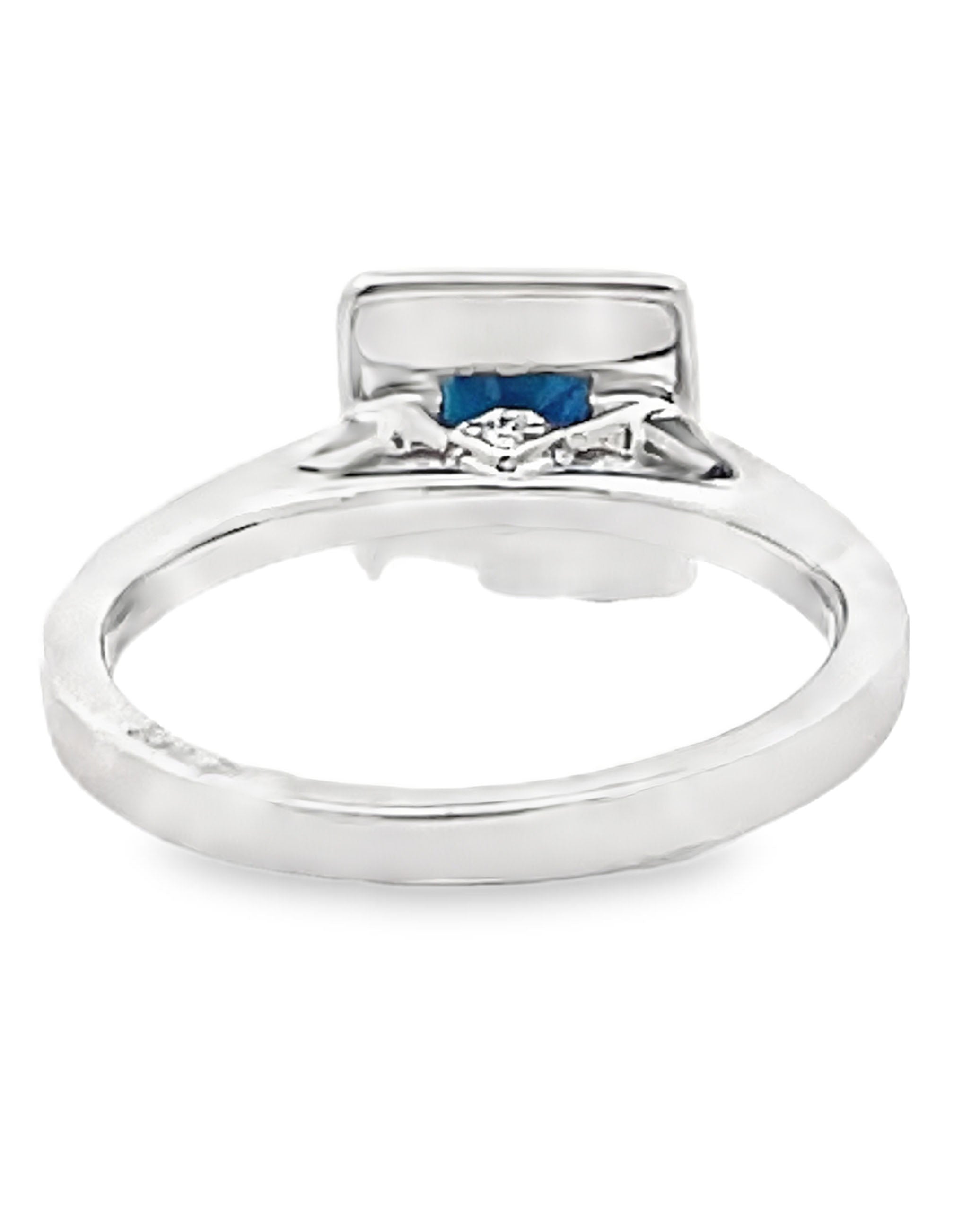 Scott Kay 14K White Gold 'Contemporary' Engagement Ring with Center Sapphire