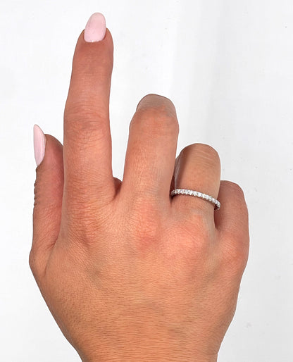 Kirk Kara K1000D-B Carmella 18K White Gold Diamond Wedding Band