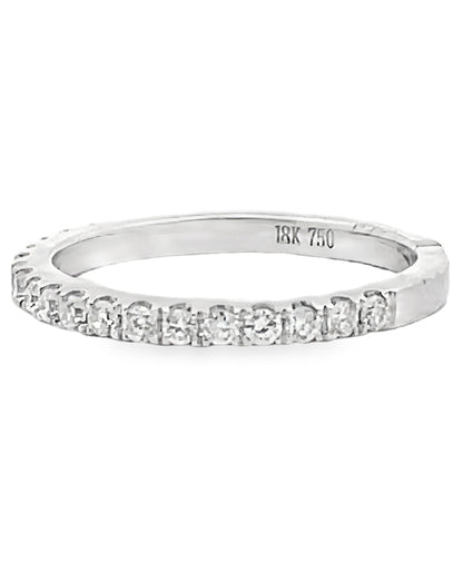 Kirk Kara K1000D-B Carmella 18K White Gold Diamond Wedding Band