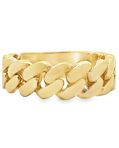 14K Yellow Gold Chain Link Ring