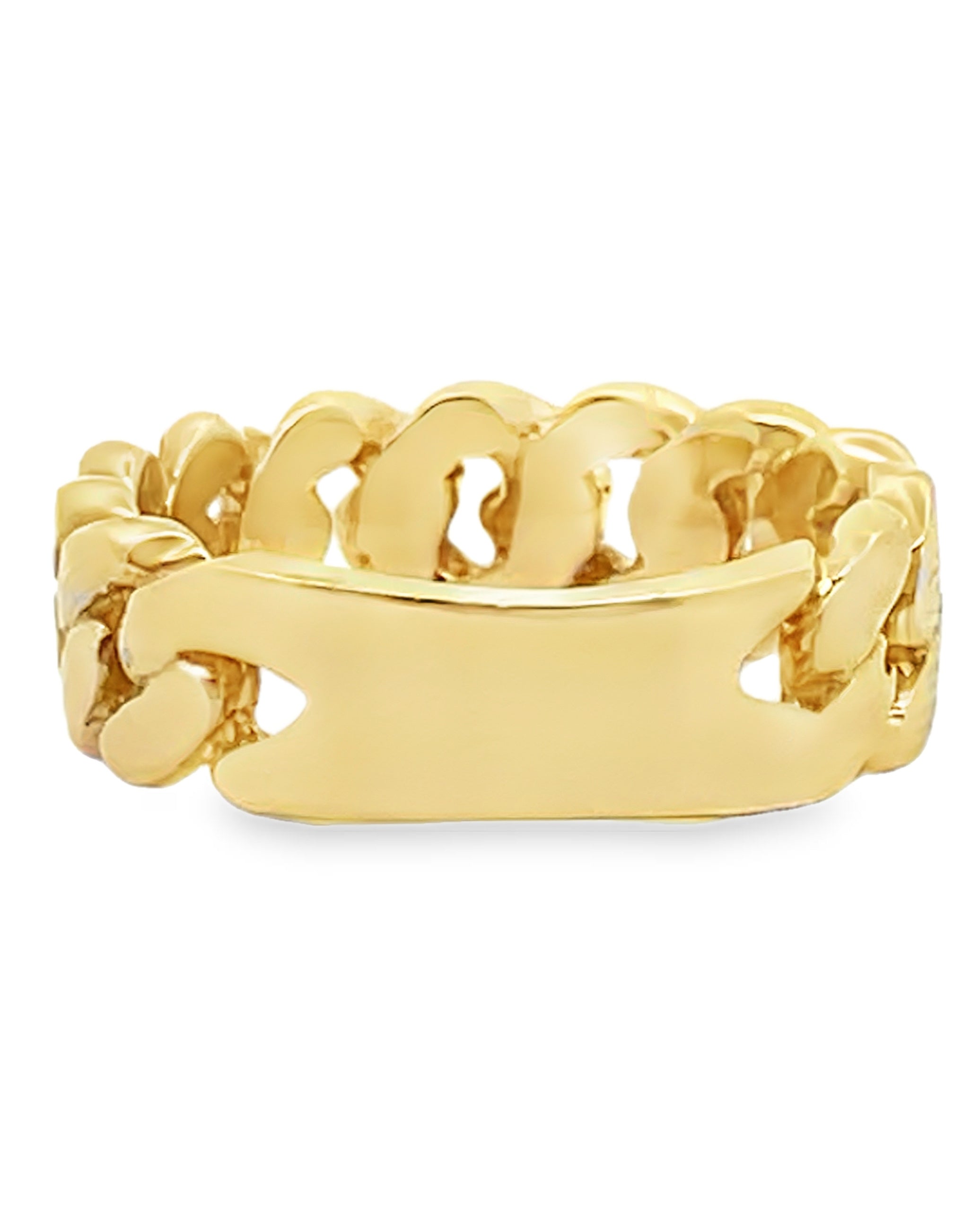 14K Yellow Gold Chain Link Ring