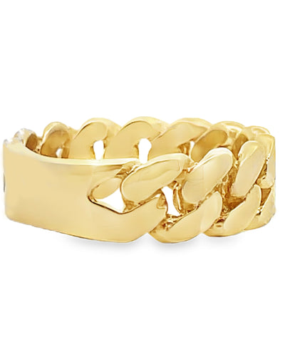14K Yellow Gold Chain Link Ring