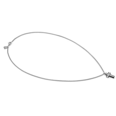Nomination 028329/007 Strong Necklace Black and Silver with Black Diamond