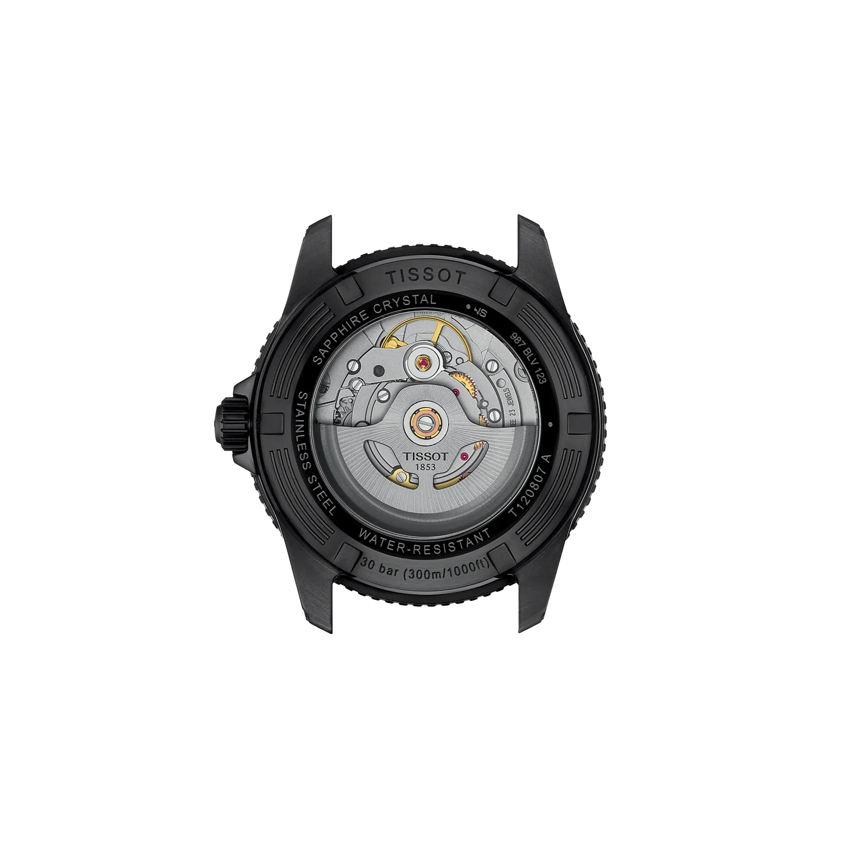 Tissot T120.807.37.041.00 Seastar 1000 Powermatic 80 Watch 40mm with Blue Dial and Black Case