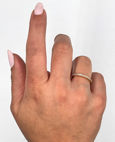 Kirk Kara K1250D-B Angelique Pink Gold Ring with Round Diamonds