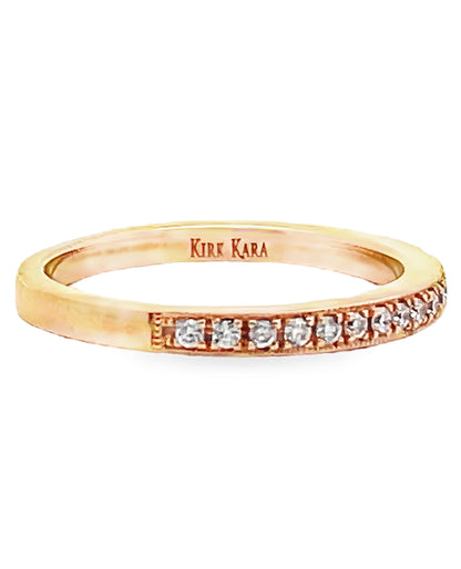 Kirk Kara K1250D-B Angelique Pink Gold Ring with Round Diamonds
