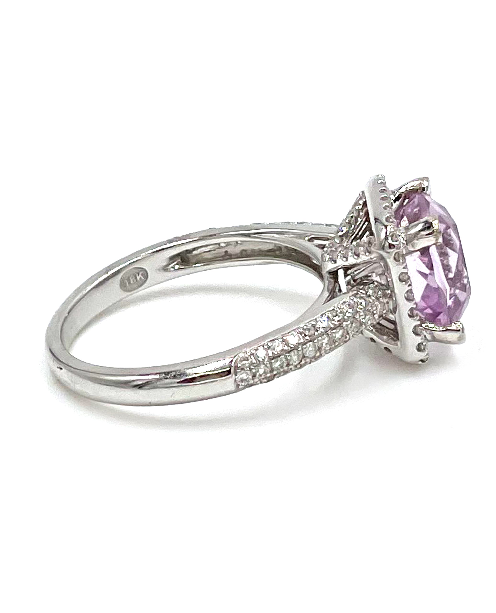 Vanna K 18K White Gold Ring with Kunzite