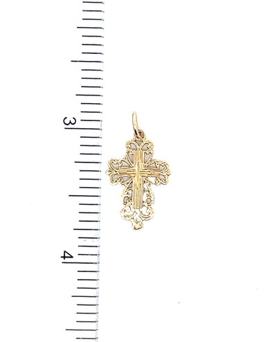 14K Yellow Gold Cross