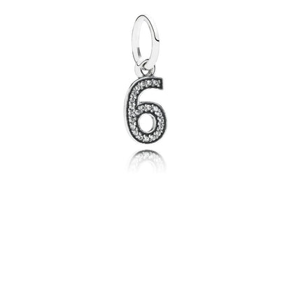 Pandora 791344CZ Dangle Number Six