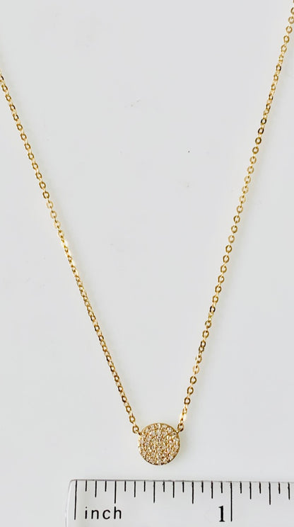 Yellow Gold Diamond Pendant Necklace (Choose free two-day shipping at checkout)