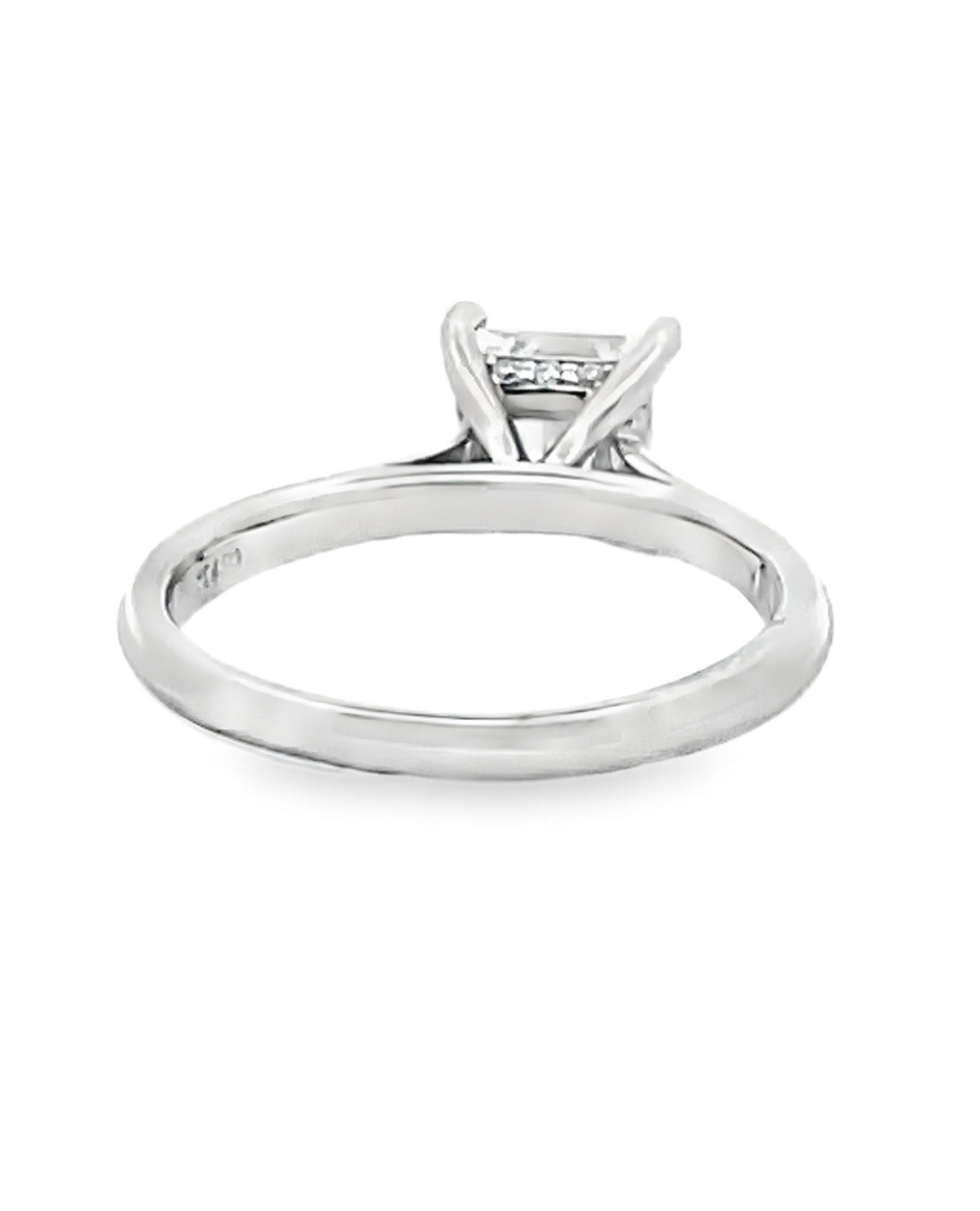 Designs By Vatche #188 Platinum Caroline Engagement Ring Setting for 6 Millimeter Princess Cut Stone