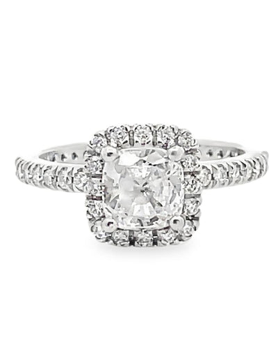Designs by Vatche #1002 Platinum Engagement Ring Setting with 46 Round Diamonds