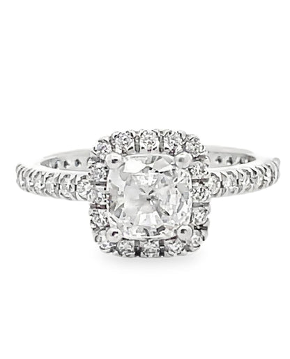 Designs by Vatche #1002 Platinum Engagement Ring Setting with 46 Round Diamonds