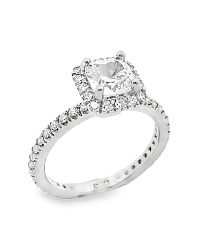 Designs by Vatche #1002 Platinum Engagement Ring Setting with 46 Round Diamonds