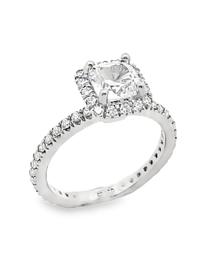 Designs by Vatche #1002 Platinum Engagement Ring Setting with 46 Round Diamonds