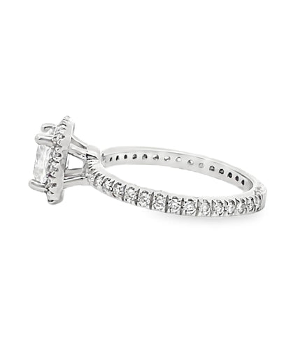 Designs by Vatche #1002 Platinum Engagement Ring Setting with 46 Round Diamonds