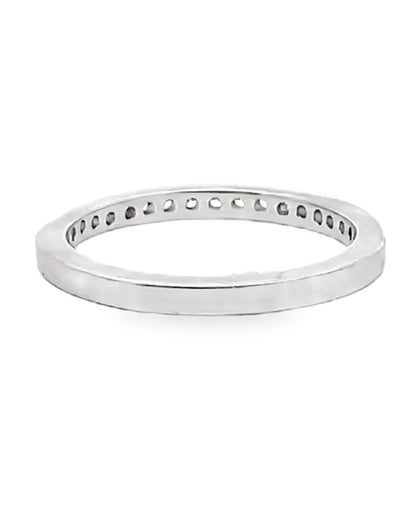 Platinum Milligrain Diamond Wedding Band