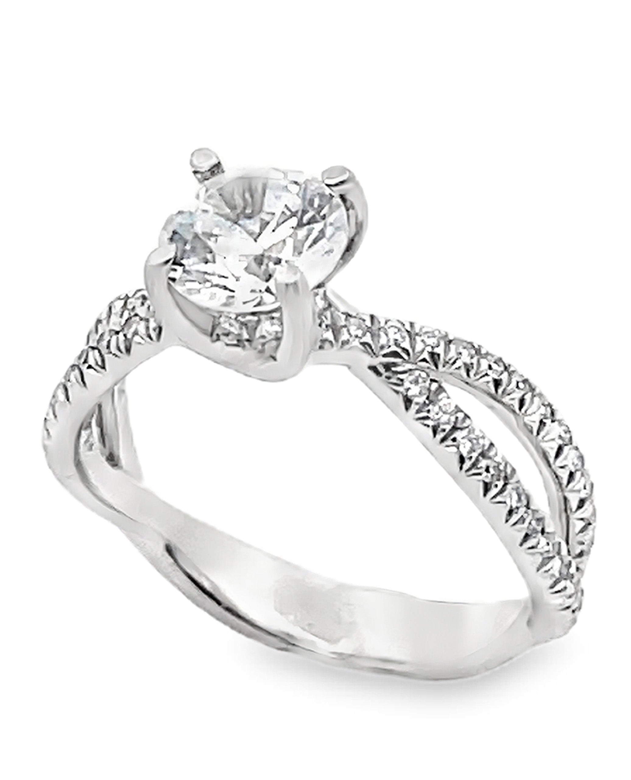 Designs By Vatche Pave Twist Engagement Ring #1029